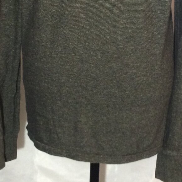 Merona Men Long Sleeve Gray Shirt Size M Button Pullover - Picture 5 of 9